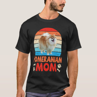 Cute Pomeranian Dog mama Happy Mama Mama Mama T-shirt