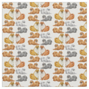 Cute Pomeranian Speelgoed Dog Fabric Stof