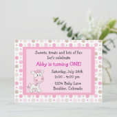 Cute Pony 1er anniversaire Invitation pour les fil (Debout devant)
