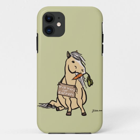 Cute Pony zal werken voor wortelen Case-Mate iPhone Case (Achterkant)