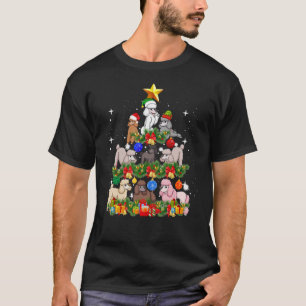 Cute Poodle Dog kerstboom T- T-shirt