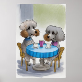 Cute Poodle Dog Poster