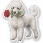 Cute Poodle Dog Sticker (Voorkant)