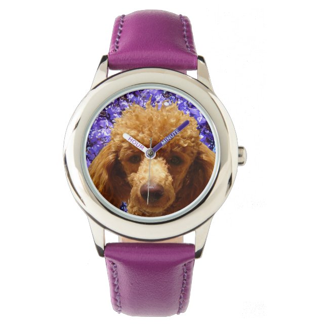 Cute Poodle Horloge (Voorkant)