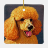 Cute Poodle Keramisch Ornament (Achterkant)