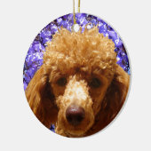 Cute Poodle Keramisch Ornament (Links)