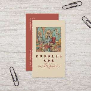 Cute Poodle Spa-visitekaartjes Visitekaartje