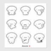 Cute Poodle Sticker (Vel)