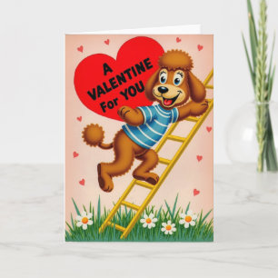 Cute Poodle Valentijnskaart Liefde Kaart