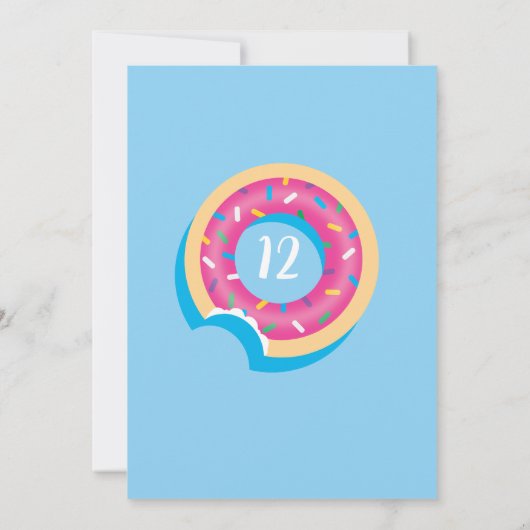 Cute Pool Donut invitation à la fête à thème (Dos)