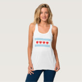 Cute Poolse Chicago Flag Tanktop (Volledige Voorkant)