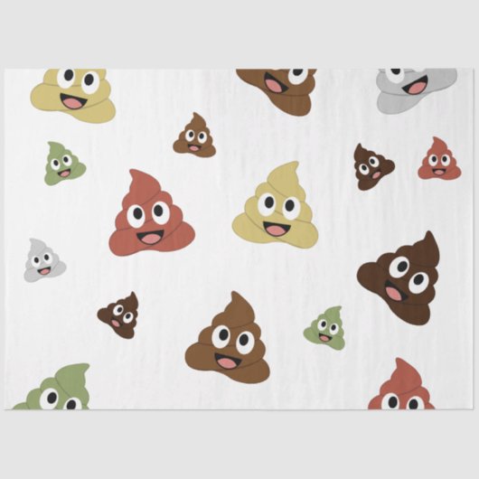 Cute Poop emoji grappige cadeaideeën Tissuepapier (Voorkant)
