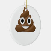 Cute Poop Emoji Keramisch Ornament (Rechts)