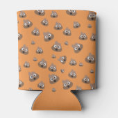 Cute Poop Emoji Pattern Blikjeskoeler (Achterkant)