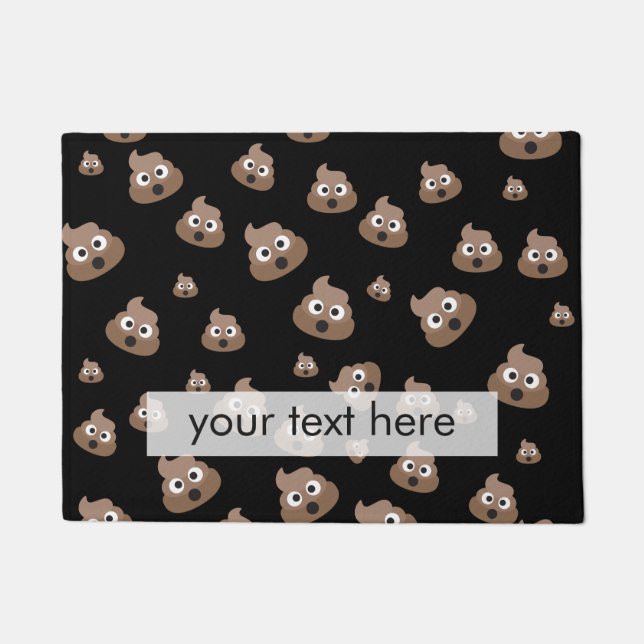 Cute Poop Emoji Pattern Deurmat (Voorkant)