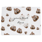Cute Poop Emoji Pattern Groot Cadeauzakje (Voorkant)