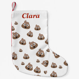 Cute Poop Emoji Pattern Kleine Kerstsok