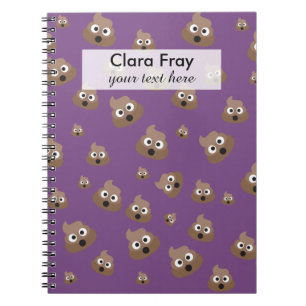 Cute Poop Emoji Pattern Notitieboek