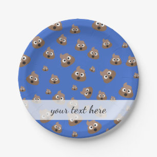 Cute Poop Emoji Pattern Papieren Bordje