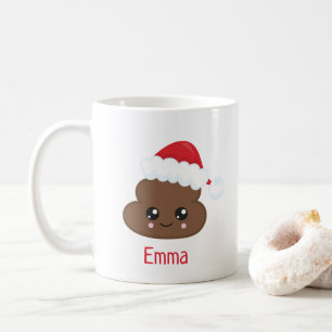 Cute Poop Emoji Persoonlijke kerstMok Koffiemok