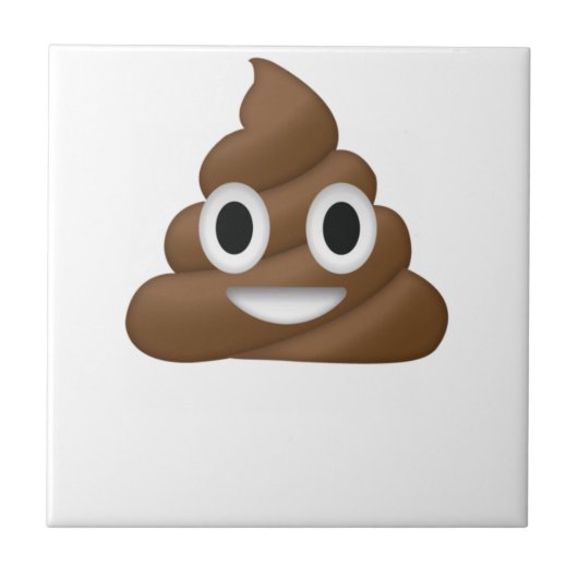 Cute Poop Emoji Tegeltje (Voorkant)