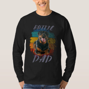 Cute poot Retro Hart Rottie Hond Huisdieren Dieren T-shirt