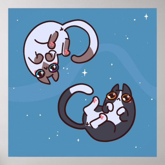 Cute Pop Art Cat Poster (Voorkant)