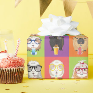 Cute Pop-Art Cavia Inpakpapier