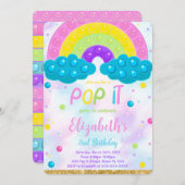 Cute Pop it Anniversaire Invitation (Devant / Derrière)
