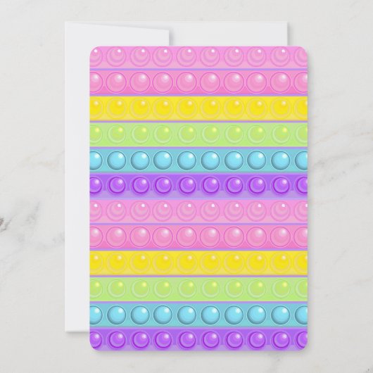 Cute Pop it Anniversaire Invitation (Dos)