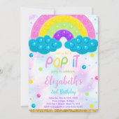 Cute Pop it Anniversaire Invitation (Devant)