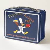 Cute Popcorn Anime Chef Ducky Kazoo Cake Lunchbox (Devant)