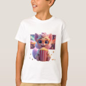 Cute Popcorn Kitty T-shirt (Voorkant)