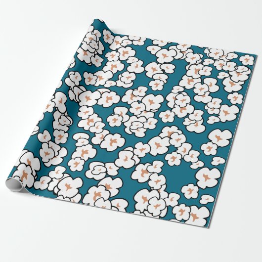 Cute Popcorn wrapping Paper Cadeaupapier (Uitgerold)