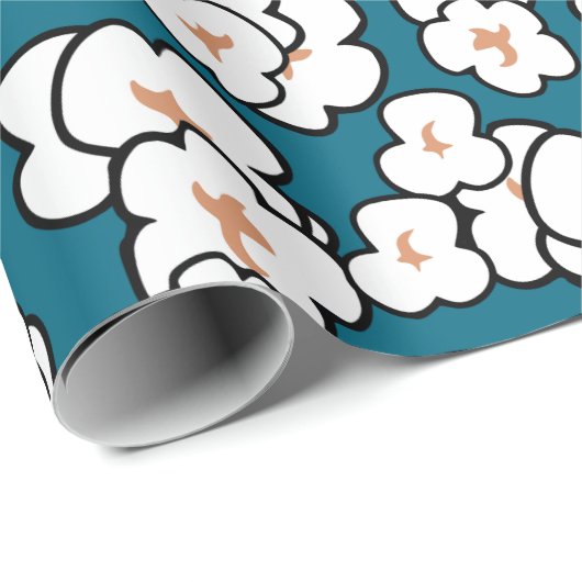 Cute Popcorn wrapping Paper Cadeaupapier (Rol Hoek)