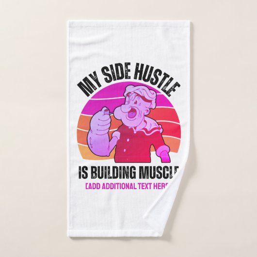 Cute POPEYE My Side Hustle Construis Muscle Gym (Serviette à main)