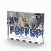 Cute Poppop Grandfather Photo Block Fotoblokken (Rechts)