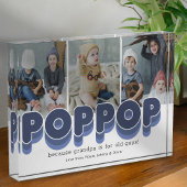 Cute Poppop Grandfather Photo Block Fotoblokken