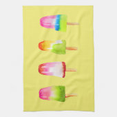 Cute popsicle ice-block Summer waterverf Theedoek (Verticaal)