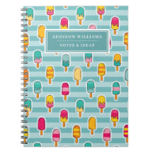 Cute Popsicle Summer Pattern Name Custom