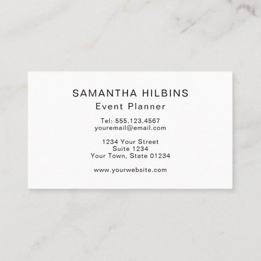 Cute Popsitern Pattern Pink Event Planner Visitekaartje (Achterkant)