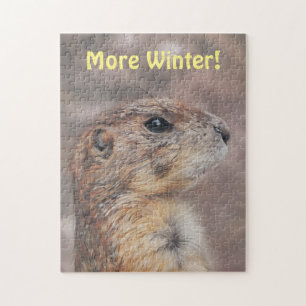 Cute porc au sol Plus Puzzle d'art hivernal