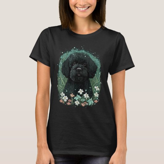 Cute Portie Dog on Portuguese Water Dog T-shirt (Voorkant)