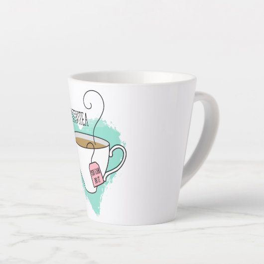 Cute Positivitea Gift for Afstuderen, New Job Latte Mok (Rechterhoek)