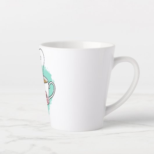 Cute Positivitea Gift for Afstuderen, New Job Latte Mok (Rechts)