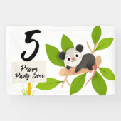 Cute Possum Party Zone Custom Age Number Spandoek (Horizontaal)
