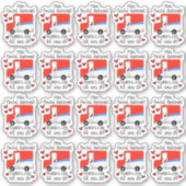 Cute Postal Worker Bedankt Canada Post Truck Sticker (Voorkant)