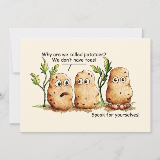 Cute Potates heeft Toes Funny Potato Pun (Voorkant)