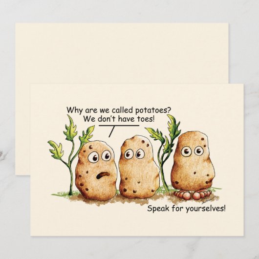 Cute Potates heeft Toes Funny Potato Pun (Voorkant / Achterkant)