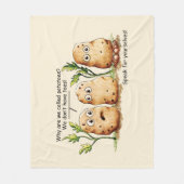 Cute Potates heeft Toes Funny Potato Pun Beige Fleece Deken (Voorkant)